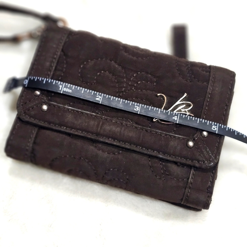 Vera Bradley ✦ Quilted Wristlet Wallet ✦ Brown Exterior Floral Interior Slim OS - Picture 10 of 12